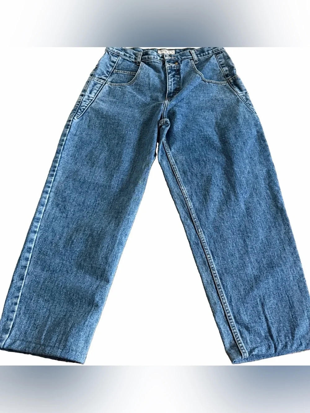 GUESS Vintage 90s Y2K 100% Cotton High Rise Rigid Denim Jeans Size 32 33x27 - Picture 2 of 9
